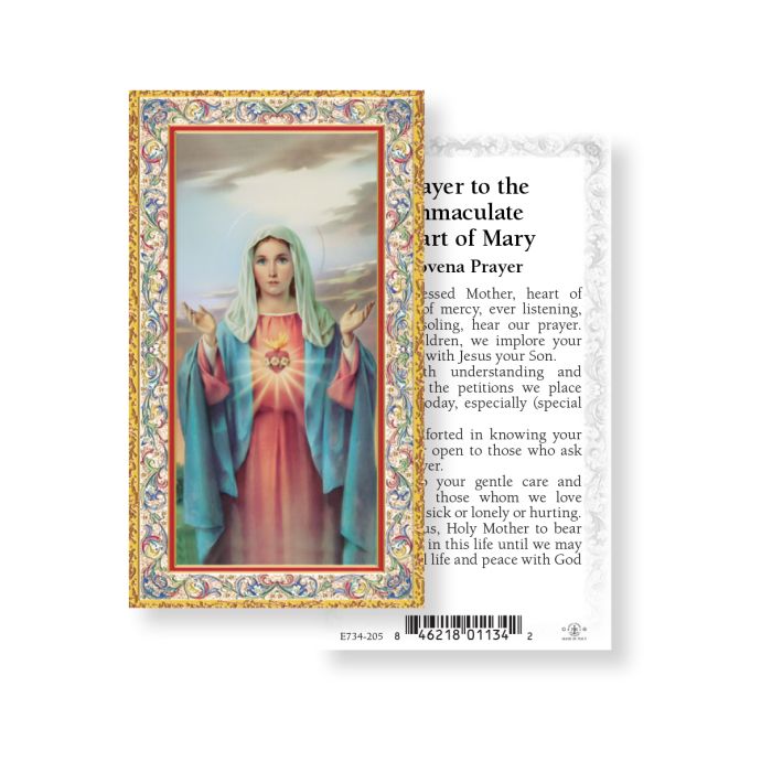 Immaculate Heart of Mary Novena Holy Card