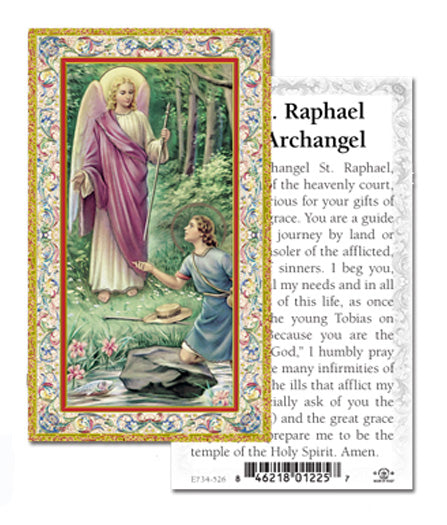 St. Raphael the Archangel holy card
