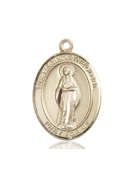 Medalla Virgen del Globo Oro 14kt