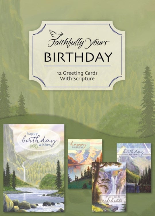 Boxed Card Birthday: Waterfalls (Box Of 12)