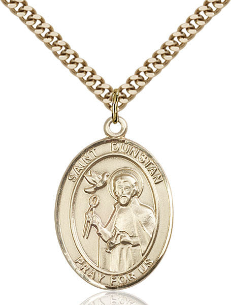 Colgante de San Dunstan bañado en oro
