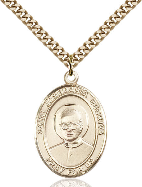 Gold Filled St. Josemaria Escriva Pendant