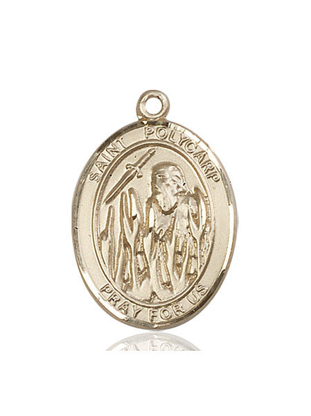 Medalla de San Policarpo de Esmirna en oro de 14kt