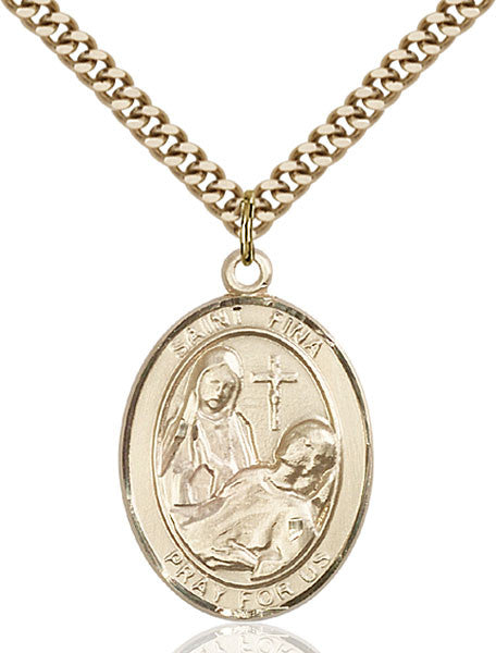 Colgante St. Fina chapado en oro