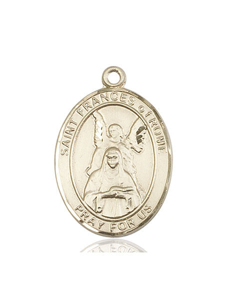 Medalla de oro de 14 quilates de Santa Francisca de Roma