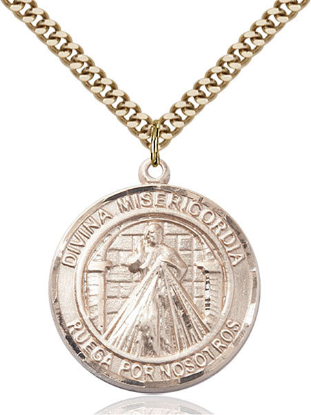 Gold Filled Divina Misericordia Pendant