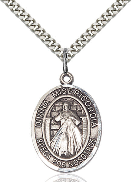 Colgante Divina Misericordia en Plata de Ley