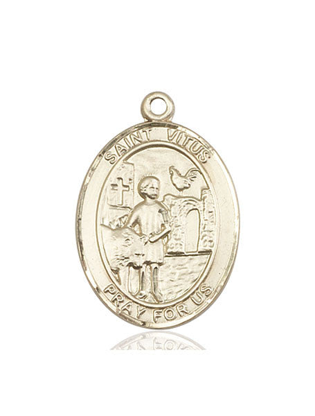 Medalla de San Vito en oro de 14kt