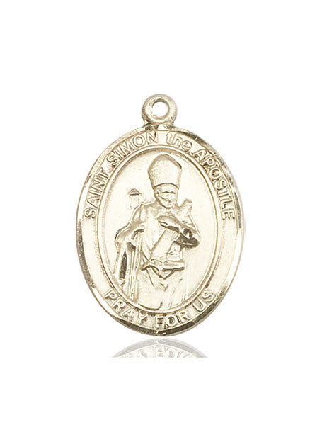Medalla de San Simón de oro de 14 kt