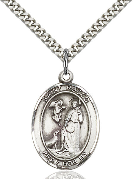 Colgante de San Rocco en Plata de Ley
