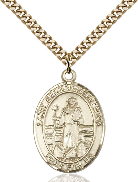 Gold Filled St. Bernadine Of Sienna Pendant