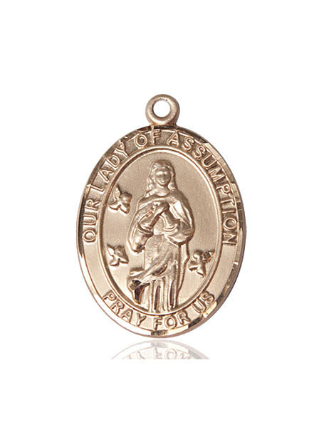 14kt Gold O/L Of Assumption Medal