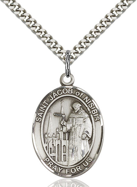 Colgante San Jacobo de Nisibis en Plata de Ley