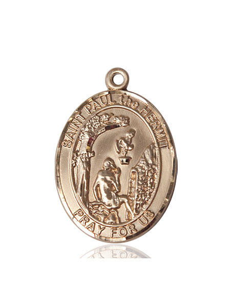 Medalla de oro de 14 kt Paul el ermitaño