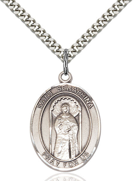 Colgante de plata de ley de Santa Serafina