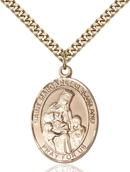 Gold Filled St. Margaret of Scotland Pendant