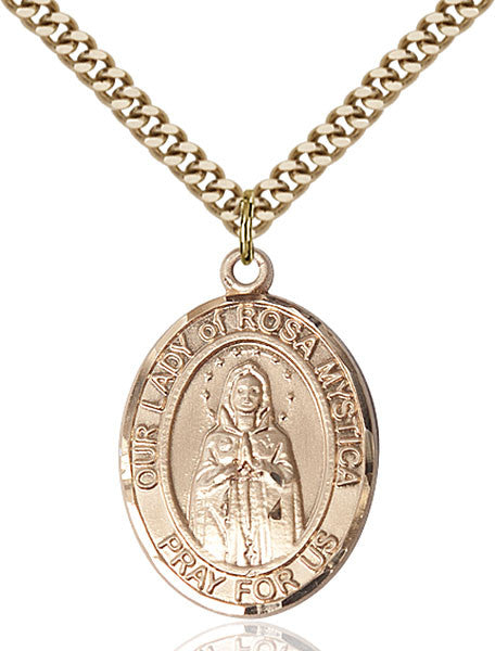 Colgante O/L de Rosa Mystica chapado en oro