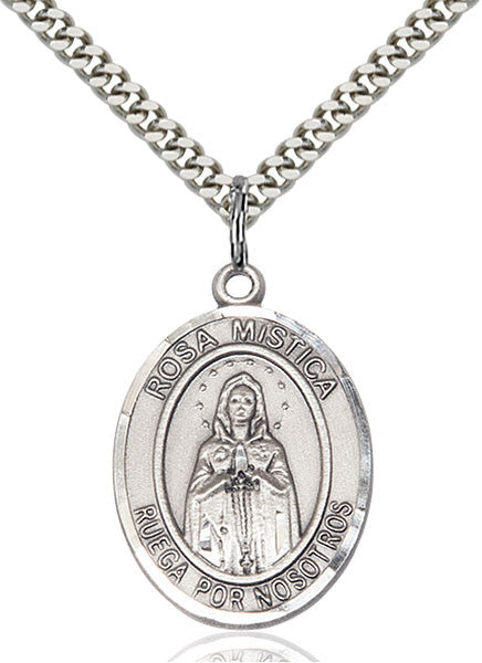 Sterling Silver O/L ROSA MYSTICA Pendant
