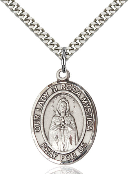 Colgante de plata esterlina O/L de Rosa Mystica