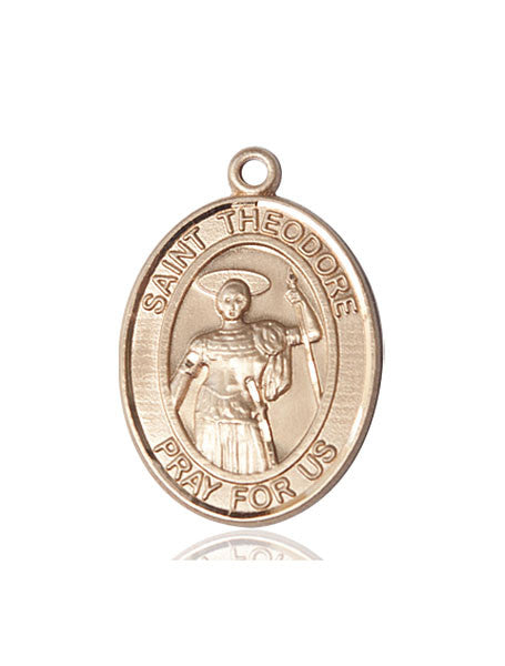 Medalla St. Theodore Stratelates de oro de 14 kt