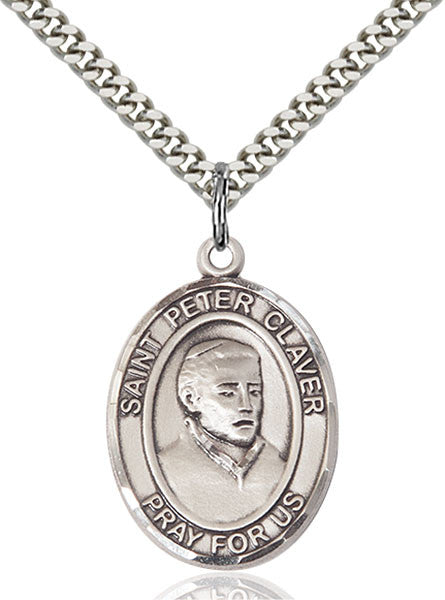 Colgante San Pedro Claver Plata de Ley