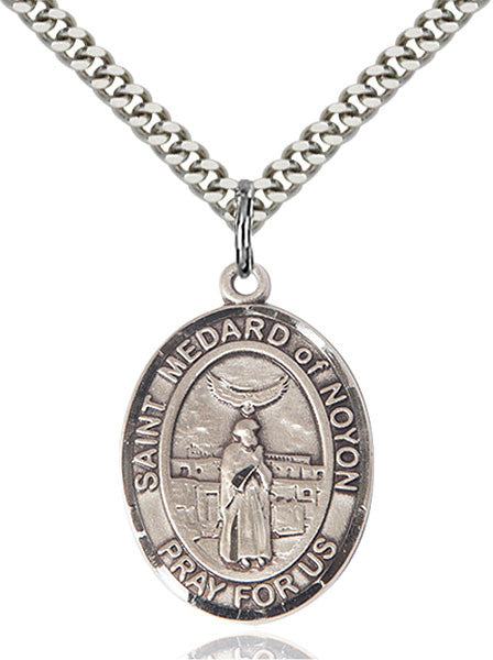 Sterling Silver St. Medard of Noyon Pendant