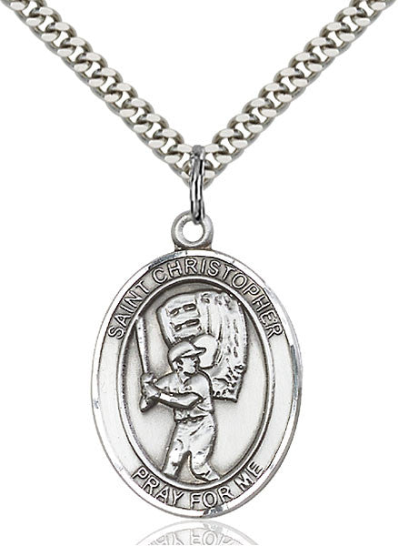 Sterling Silver St. Christopher Pendant