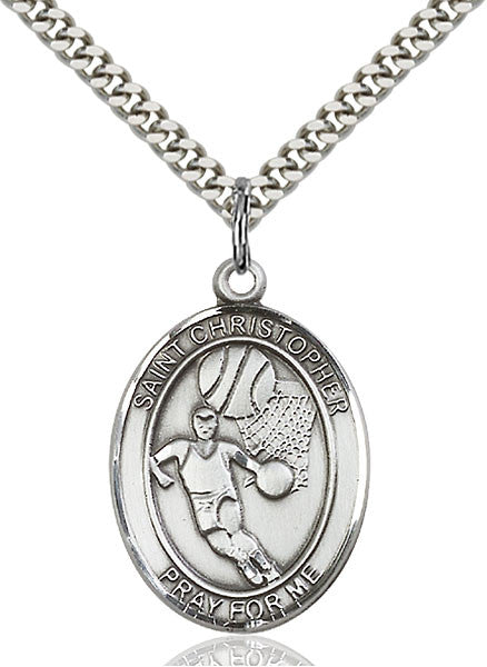 Sterling Silver St. Christopher Pendant