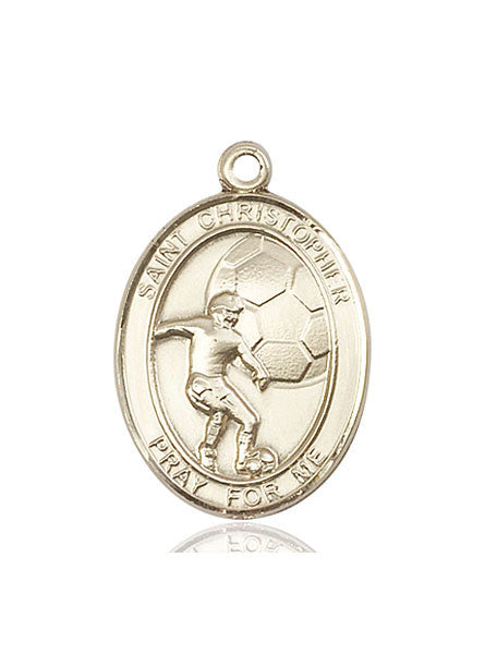 14kt Gold St. Christopher/Soccer Medal