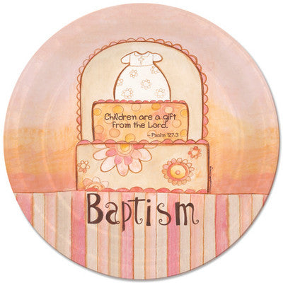 Baptism Cake Paper Plate