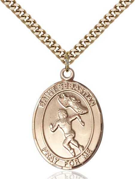 Gold Filled St. Sebastian / Track & Field Pendant