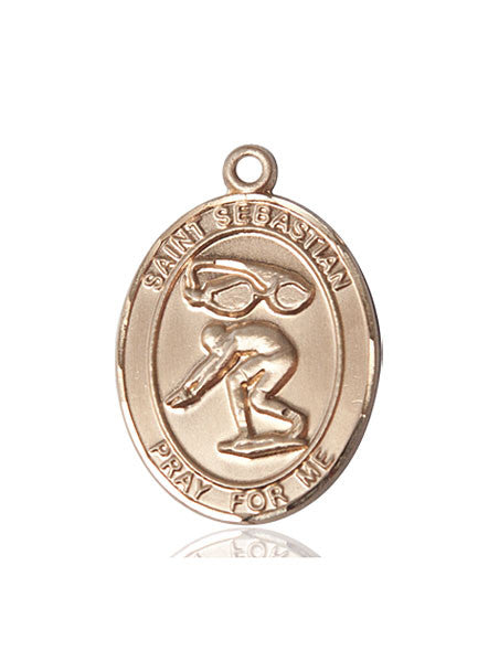 14kt Gold St. Sebastian / Swimming Medal