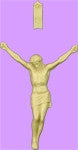 Corpus and INRI set for 6 inch cross