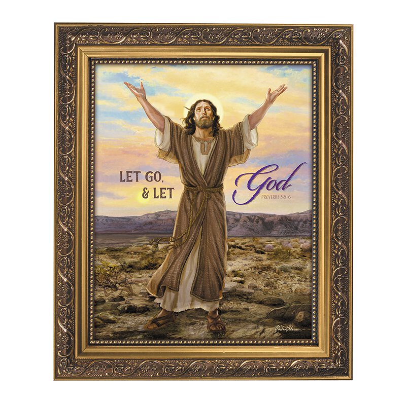 Let Go, Let God Framed Print