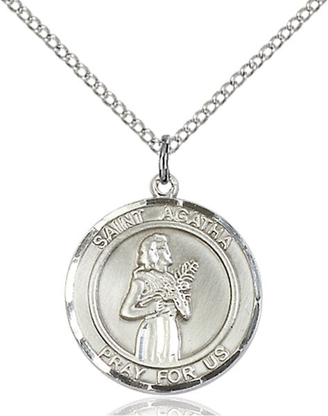 Sterling Silver St. Agatha Pendant