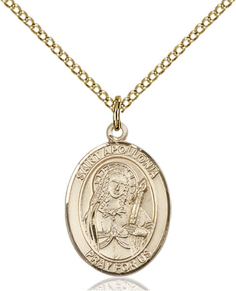 Colgante de Santa Apolonia bañado en oro