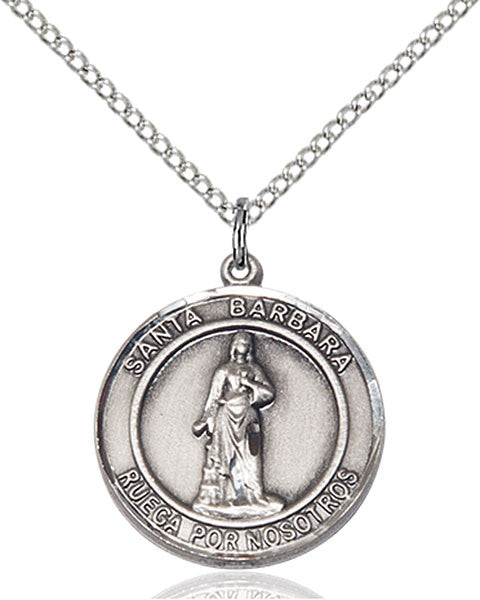 Colgante Santa Bárbara en Plata de Ley