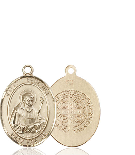 Medalla de San Benito en oro de 14kt
