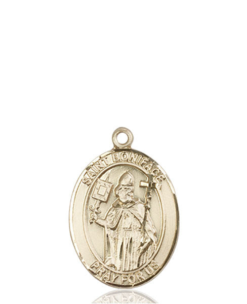 Medalla de San Bonifacio en oro de 14kt