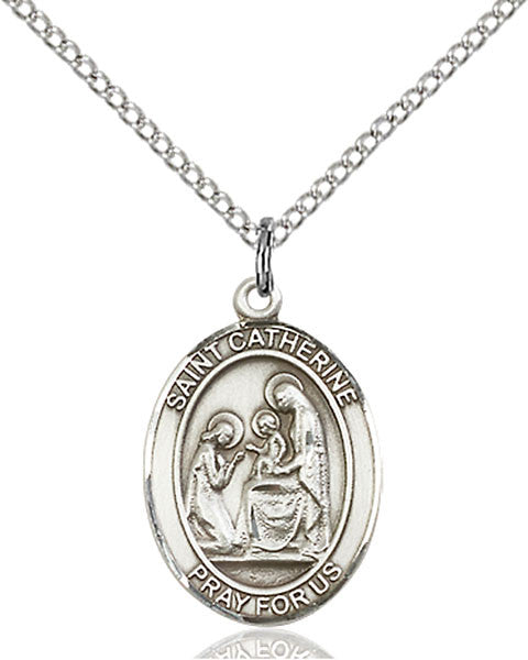 Sterling Silver St. Catherine of Siena Pendant