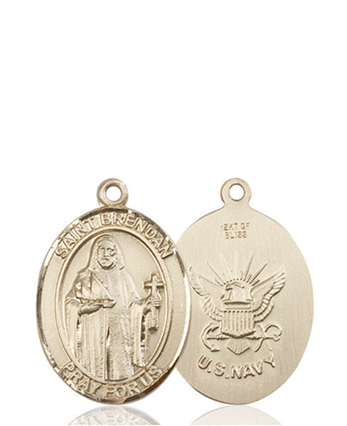 14kt Gold St. Brendan the Navigator / Navy Medal