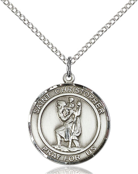 Sterling Silver St. Christopher Pendant