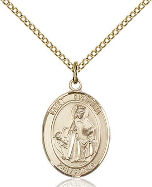 Gold Filled St. Dymphna Pendant