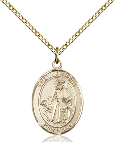 Colgante St. Dymphna chapado en oro