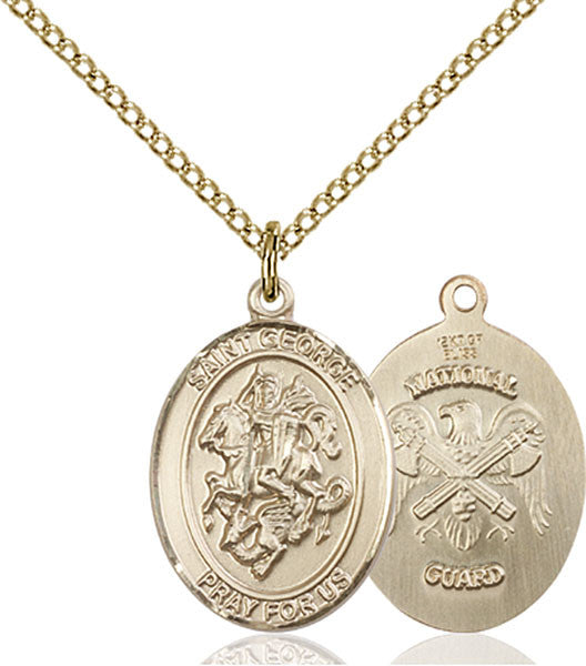 Gold Filled St. George / Nat'L Guard Pendant