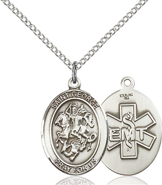 Colgante de San Jorge / Emt de plata esterlina