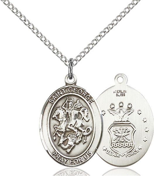 Sterling Silver St. George / Air Force Pendant