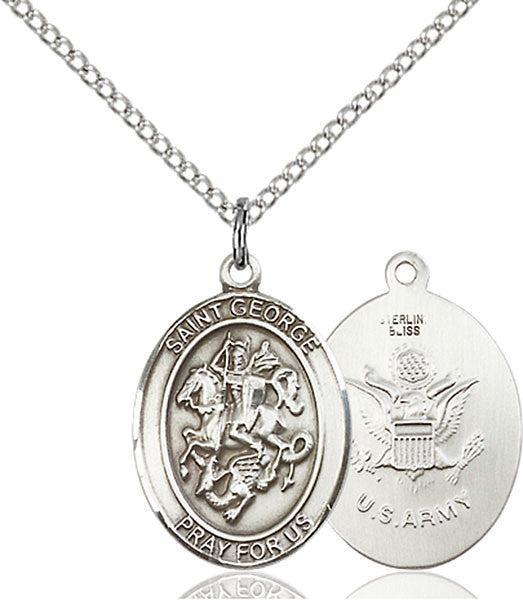 Sterling Silver St. George / Army Pendant