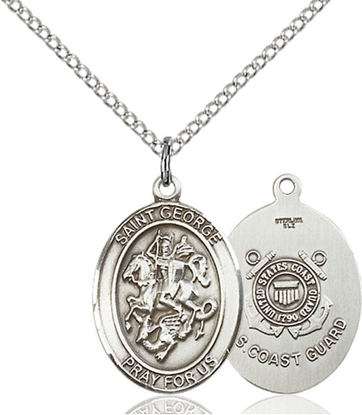 Sterling Silver St. George / Coast Guard Pendant