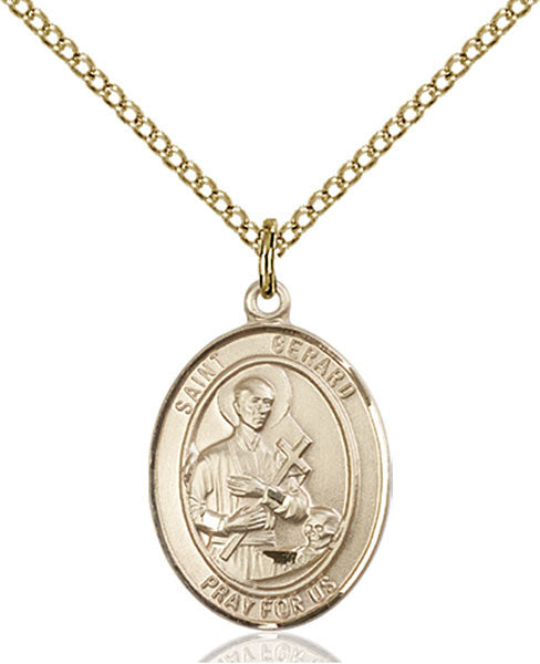Colgante St. Gerard Majella bañado en oro
